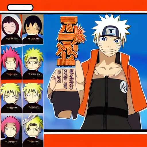 Naruto Shippuden Stickers Midjourney Prompt 