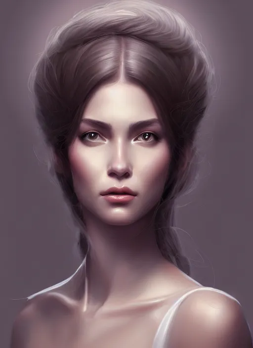 Prompt: portrait of female, intricate, elegant, highly detailed, digital painting, artstation, concept art, smooth, sharp focus, illustration