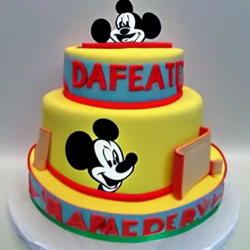 Prompt: disney cake