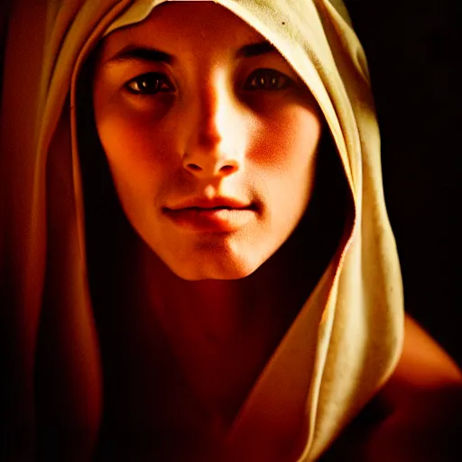 Image similar to beautiful woman with soft skin, 8K artistic photography, photorealistic, chiaroscuro, by Steve Mccurry, Joey L, Raphael, Caravaggio