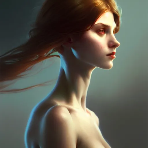 Image similar to neurogirl computer dramatic lighting, highly detailed, lifelike, photorealistic, digital painting, artstation, concept art, smooth, sharp focus, illustration, art by john collier and krenz cushart and artem demura and alphonse mucha and and albert aublet