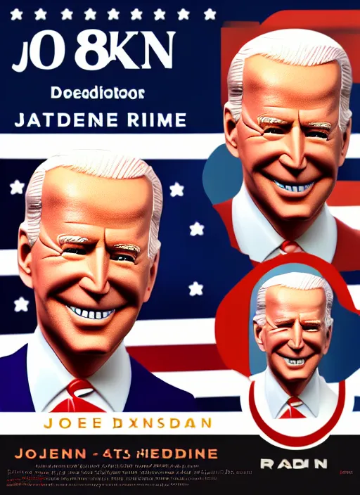 Image similar to 80mm resin detailed action figure of Joe Biden, Product Introduction Photos, 4K, Full body