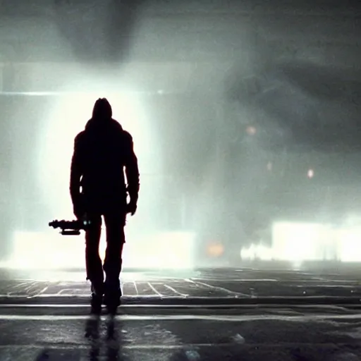 Image similar to movie still of a cyborg, cinematic composition, cinematic light, by edgar wright