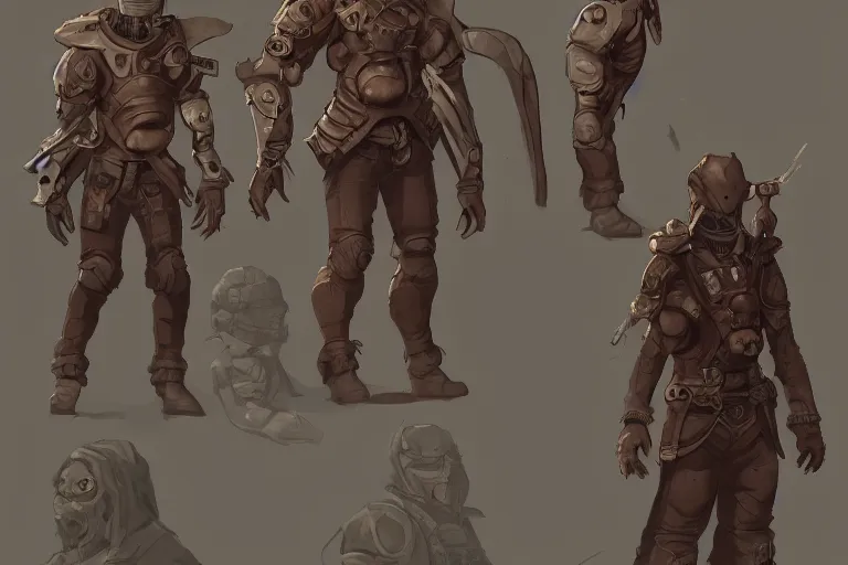 Image similar to closeup of Rimworld Character Pawn, Concept art youtube thumbnail trending on ArtStation