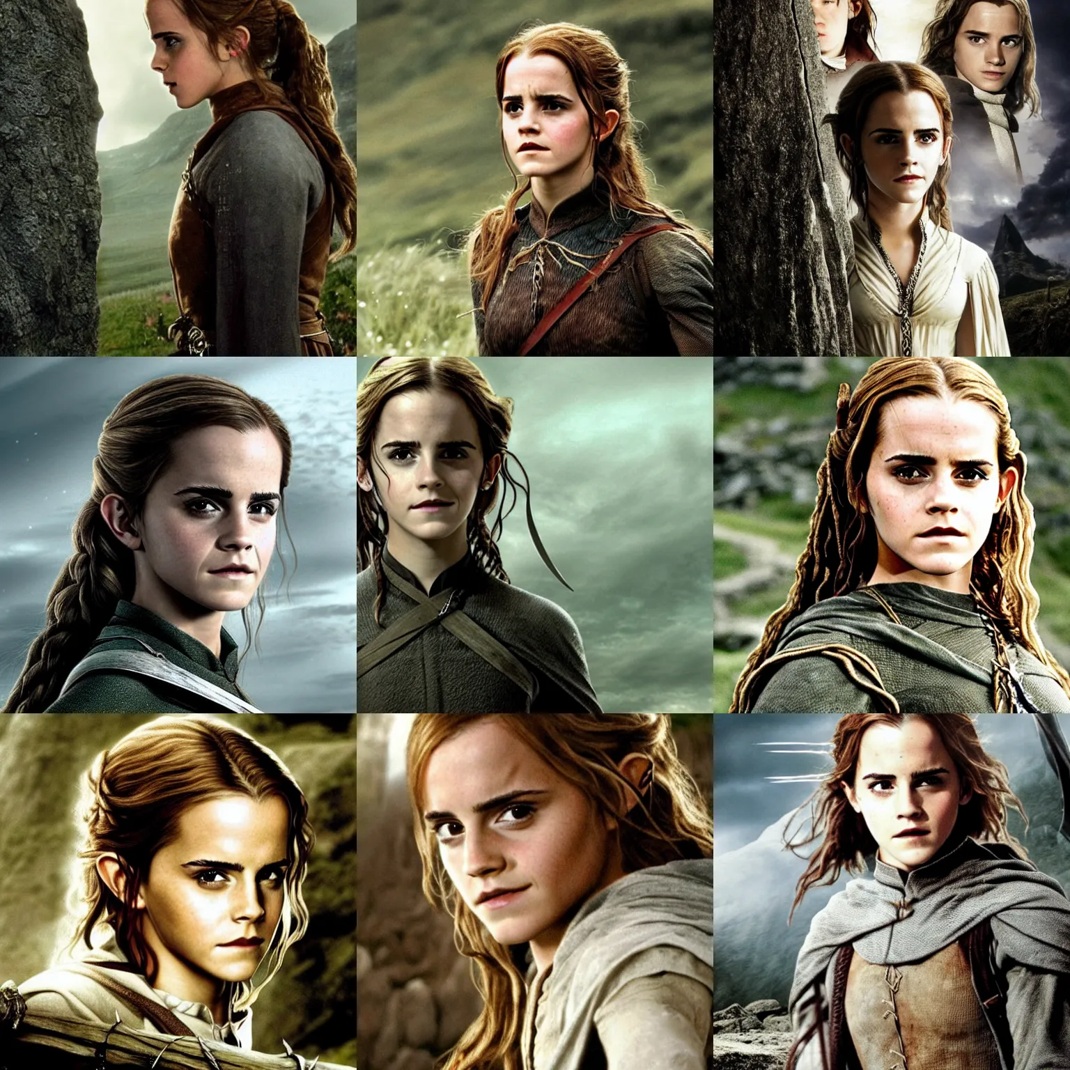 Prompt: Emma Watson in the Lord of the Rings