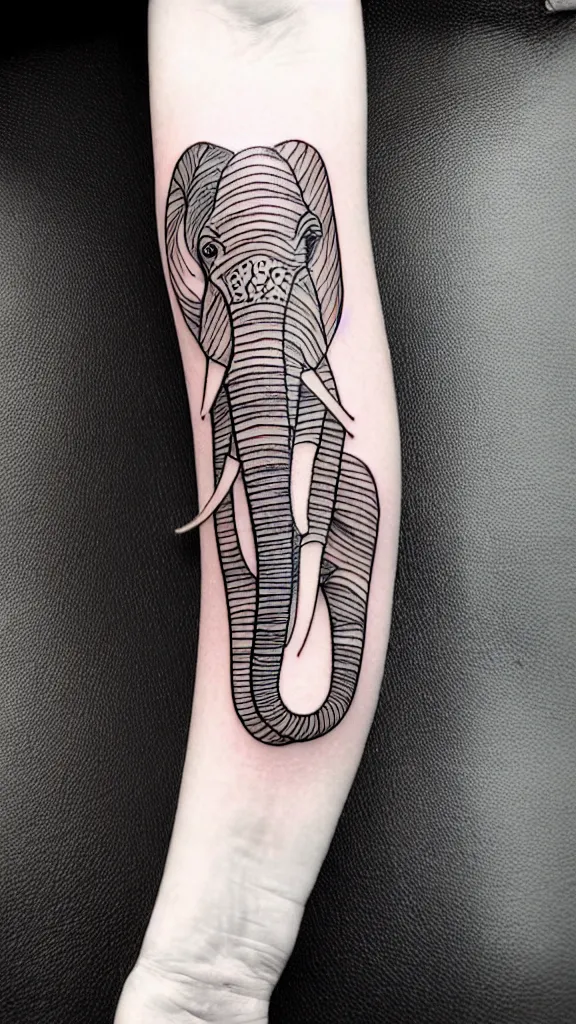 Elephant Moon Chest Tattoo Outline by Enoki Soju by enokisoju on DeviantArt