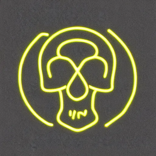 Image similar to skull logo neon