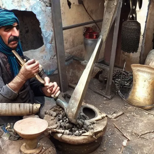 Prompt: Kurdish legend Kawa the blacksmith n-5