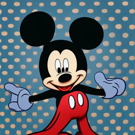 Prompt: mickey mouse shying away, idly and visibly terrified, [ horror game ], [ digital art ]!!, 4 k quality