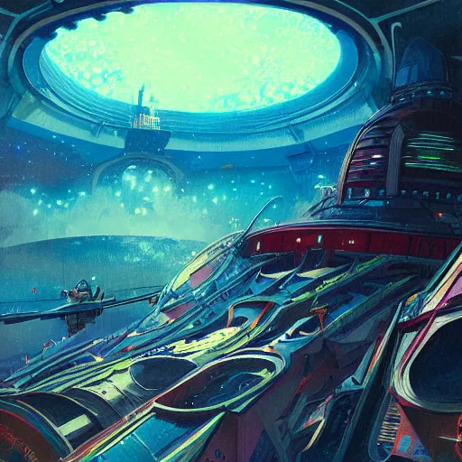 Prompt: painting of space mountain, illustration, artistic, colorful, hyper detailed, in the style of Greg Rutkowski