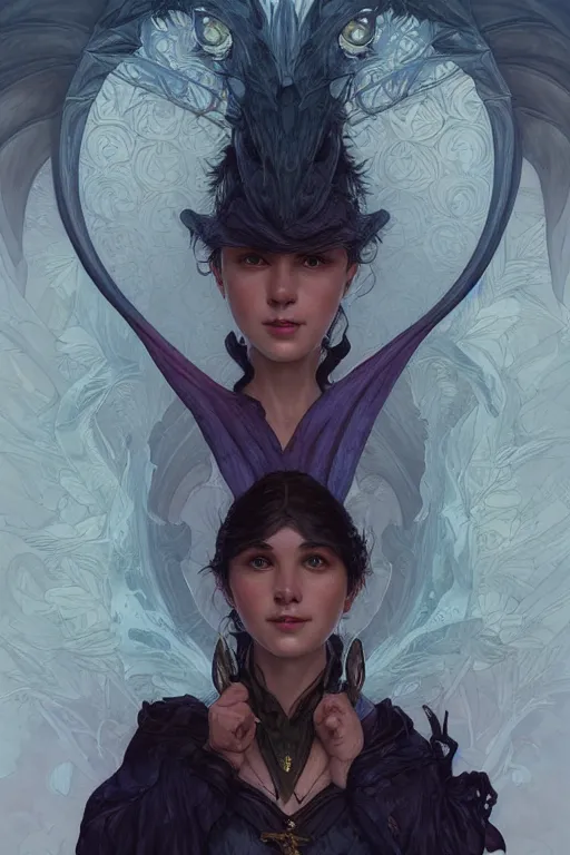Image similar to Portrait of an anthropomorphic dragon-woman witch, cinematic lighting, intricate, rugged, highly detailed, digital painting, artstation, smooth, sharp focus, illustration, art by artgerm and greg rutkowski and alphonse mucha and Wayne Barlowe and william-adolphe bouguereau