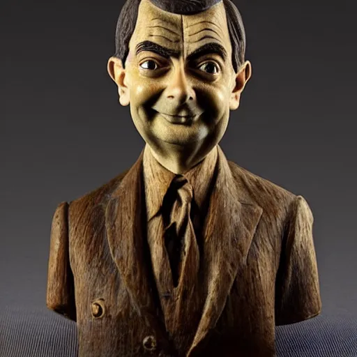 Image similar to antique sculpture of mr. bean