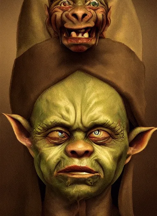 Prompt: medieval goblin faces painted by hieronymus bosch, detailed digital art, trending on Artstation