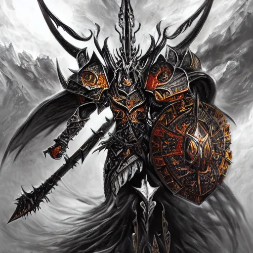 Prompt: archaon the everchosen, artstation hall of fame gallery, editors choice, #1 digital painting of all time, most beautiful image ever created, emotionally evocative, greatest art ever made, lifetime achievement magnum opus masterpiece, the most amazing breathtaking image with the deepest message ever painted, a thing of beauty beyond imagination or words