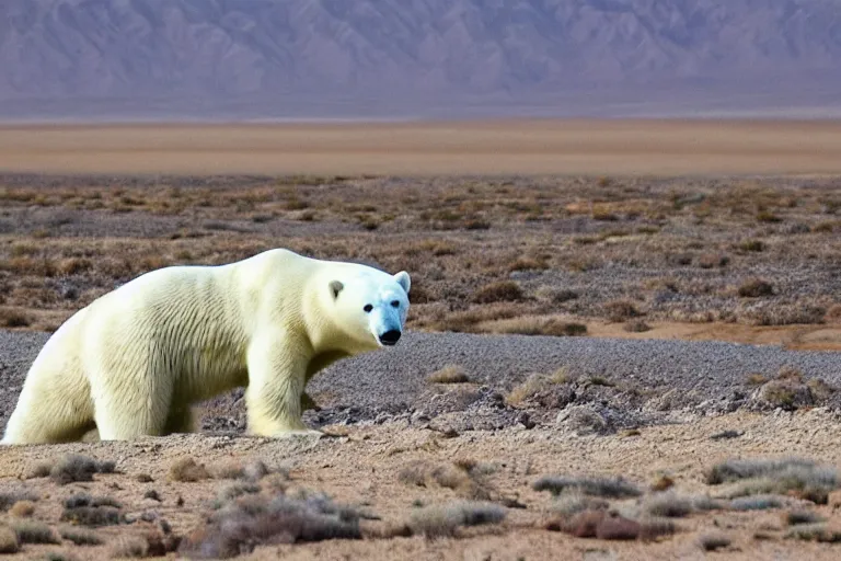 Image similar to polar bear on the desert