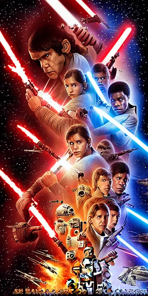 Prompt: star wars episode x movie poster