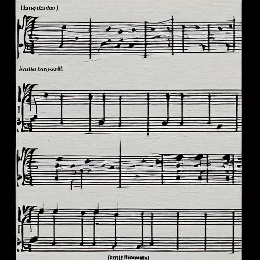 Image similar to a piece of sheet music.