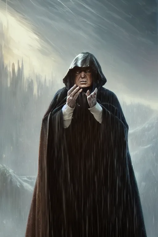 Prompt: donald trump as emperor palpatine, detailed, 8 k, trending on artstation, smooth, sharp focus artwork by mark arian, artgerm, mark keathley, greg rutkowski