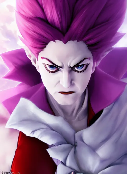 Image similar to madonna as hisoka from hunter x hunter, coherent, medium shot, waist up, studio ghibli pixar and disney animation sharp unreal engine 5, anime key art by greg rutkowski, bloom, dramatic lighting