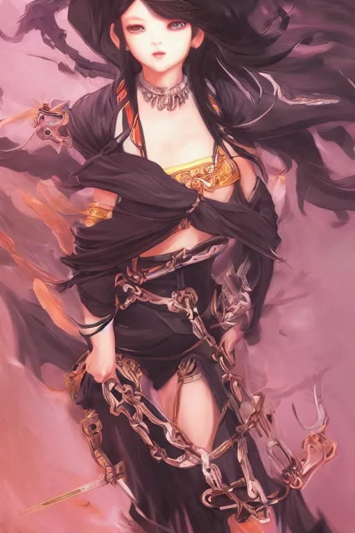 Prompt: Monalisa in a blade and soul spinoff artbook rendered by the artist Hyung tae Kim, Jiyun Chae, Lê Long, Joe Madureira, trending on Artstation by Hyung tae Kim, artbook, Stanley Artgerm Lau, WLOP, Rossdraws , James Gurney