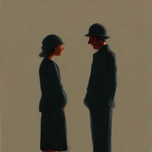 Image similar to two people in love by tim eitel, highly detailed art, trending on artstation