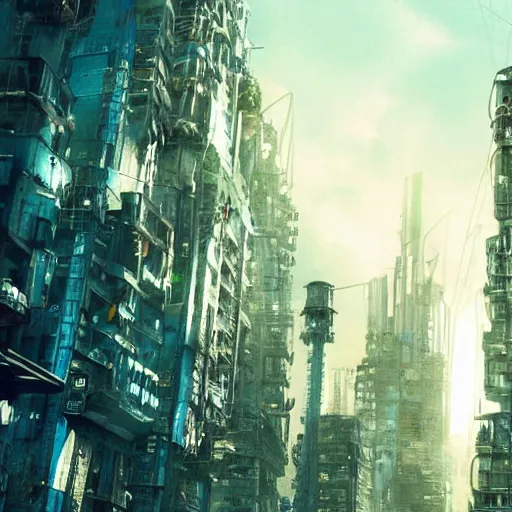 Prompt: city, biopunk