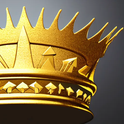 Prompt: a gold crown shaped like sun rays