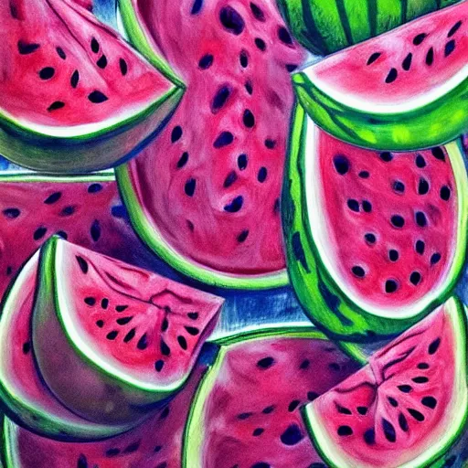 Prompt: hello stable diffusion my name is tom and i'd like you to paint me a watermelon if tou don't mind. thanks in advance!