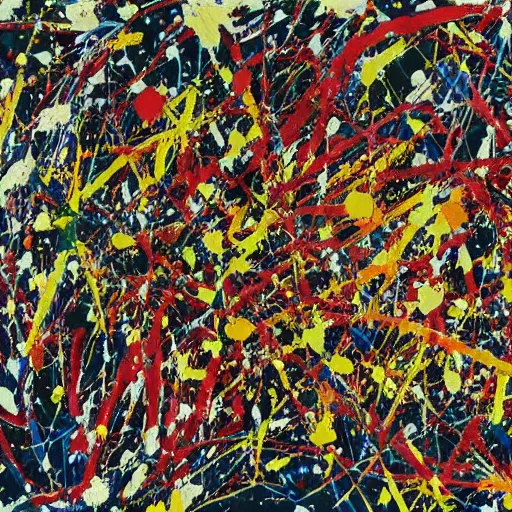 Prompt: a new original jackson pollock artwork