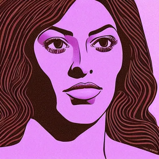 Image similar to “ eva mendes retro minimalist portrait by jean giraud, moebius starwatcher comic, 8 k ”