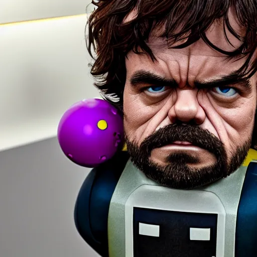 Image similar to Peter Dinklage as MODOK, photo, detailed, 4k