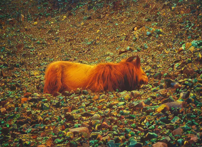 Image similar to photo of the beast with a million eyes, fujifilm velvia 5 0