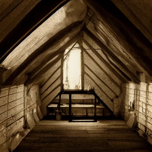 Prompt: the attic of time