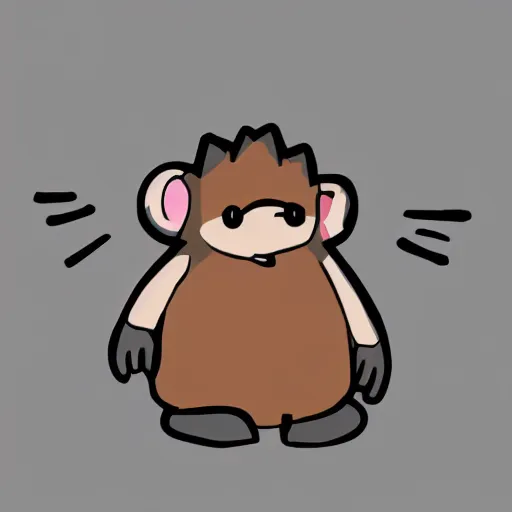 Image similar to cute hedgehog emote twitch waving lineart