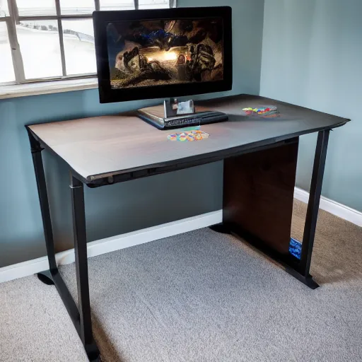 Prompt: gaming desk, professional photography