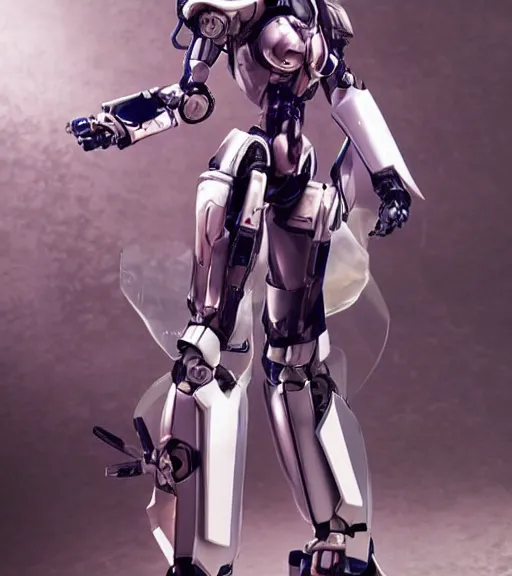 Image similar to Girl in mecha cyber Armor, portrait of the action figure of a girl, with bare legs，in the style of Kotobukiya ，anime figure