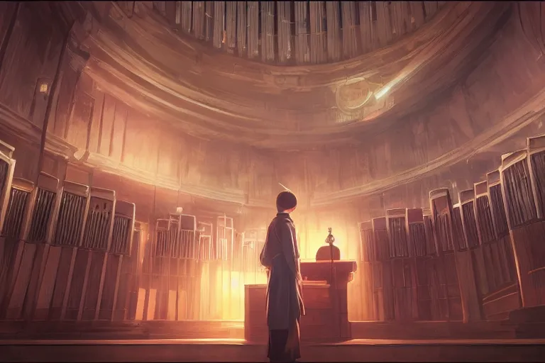 Prompt: hermeneutic pipe organ, single subject, scenic full shot, ambient lighting, detailed face, by makoto shinkai, stanley artgerm lau, wlop, rossdraws