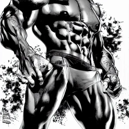 Image similar to homelander from The Boys, homelander, drawn by Mike Deodato, epic, trending on art station