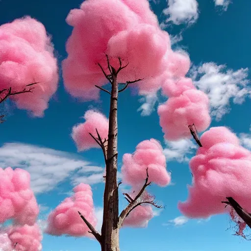 Image similar to cotton candy trees