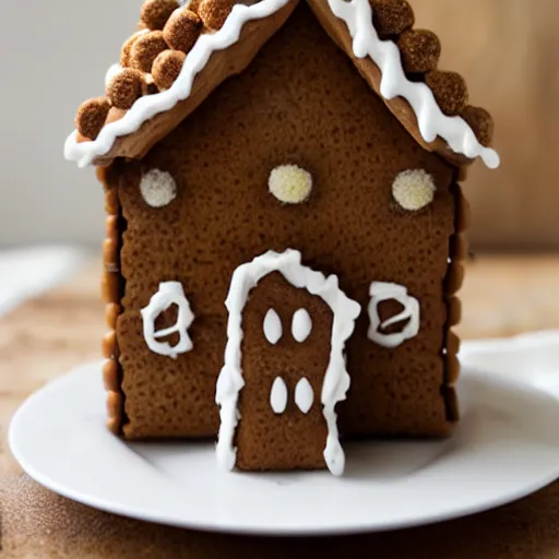 Image similar to a gingerbread house made only of cinnamon - toast - crunch cereal