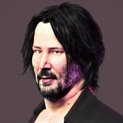 Image similar to hyperrealistic dslr film still of grotesquely morbidly obese keanu reeves, stunning 8 k octane comprehensive 3 d render, inspired by istvan sandorfi & greg rutkowski & unreal engine, perfect symmetry, dim volumetric cinematic lighting, extremely hyper - detailed, extremely lifelike attributes & lifelike texture, intricate, masterpiece, artstation, stunning