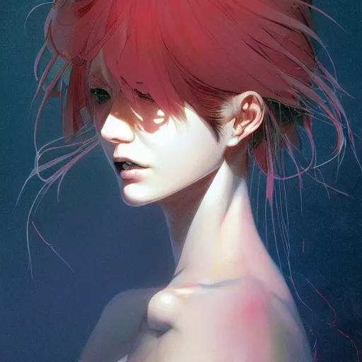 Image similar to prompt : lightning portrait soft light painted by james jean and katsuhiro otomo and erik jones, inspired by evangeleon anime, smooth face feature, intricate oil painting, high detail illustration, sharp high detail, manga and anime 1 9 9 9