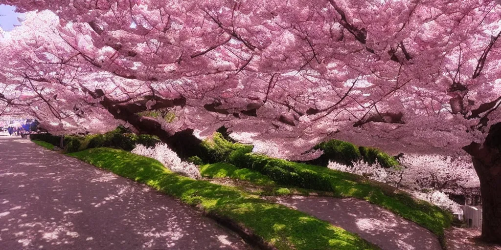 Image similar to perfect cherry blossom by studio ghibli