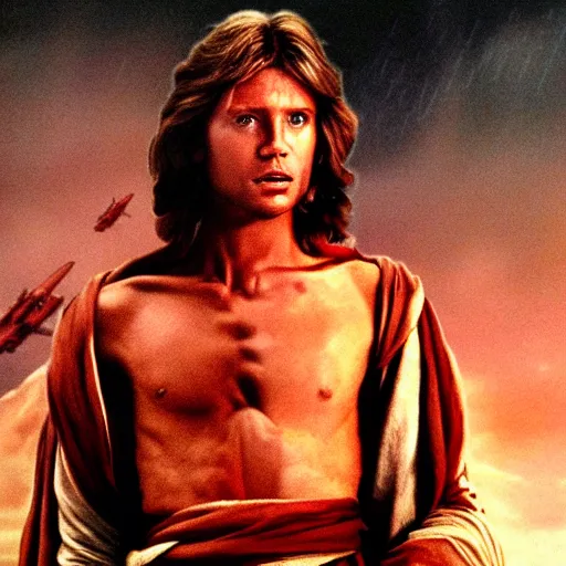 Prompt: a film still of david ( from the bible ) in star wars 1 9 7 7, realistic, photorealistic