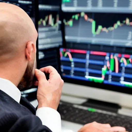 Prompt: a day trader who just suffered max loss
