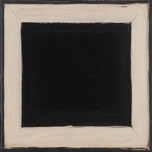 Image similar to a painting of a black square, by Kazimir Malevich