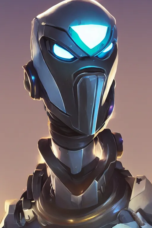 Image similar to epic mask helmet robot ninja portrait stylized as fornite style game design fanart by concept artist gervasio canda, behance hd by jesper ejsing, by rhads, makoto shinkai and lois van baarle, ilya kuvshinov, rossdraws global illumination radiating a glowing aura global illumination ray tracing hdr render in unreal engine 5