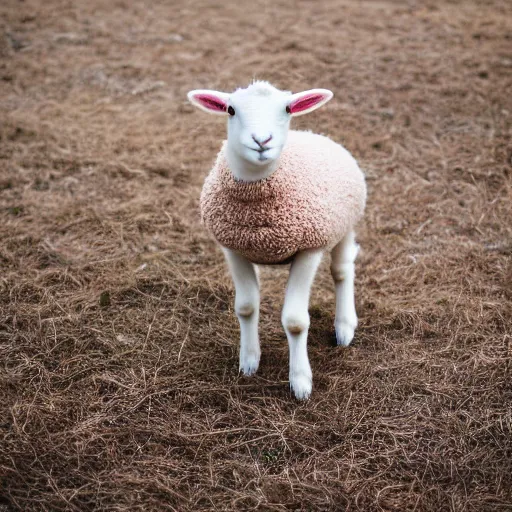 Image similar to lamb wearing a sweater, canon eos r 3, f / 1. 4, iso 2 0 0, 1 / 1 6 0 s, 8 k, raw, unedited, symmetrical balance, in - frame,