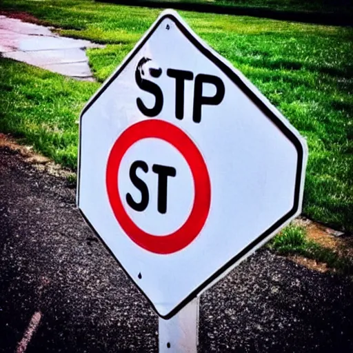 Image similar to “ a really weird stop sign ”