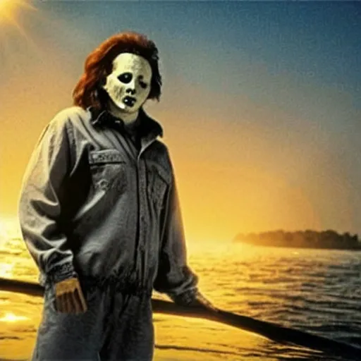 Image similar to michael myers in ocean